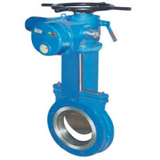 KNIEF EDGE GATE VALVE  ELECTRIC OPERATED